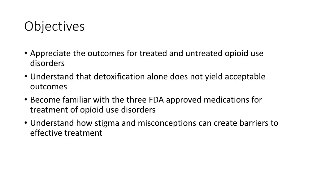 objectives