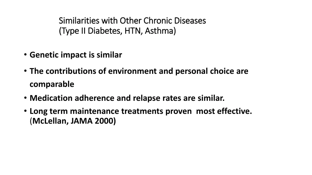 similarities with similarities with other chronic