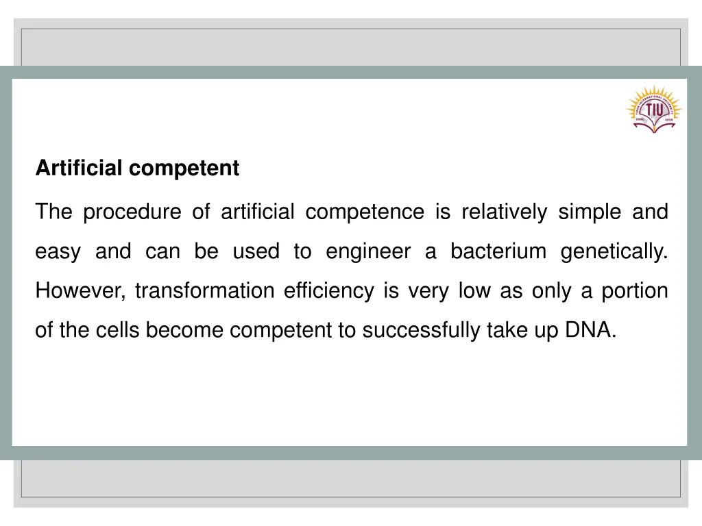 artificial competent 1