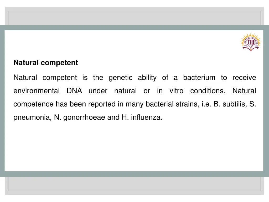 natural competent