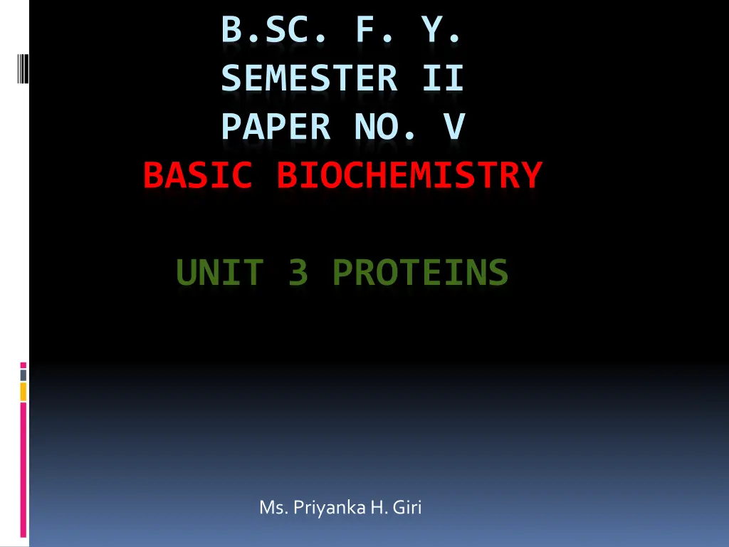 b sc f y semester ii paper no v basic biochemistry