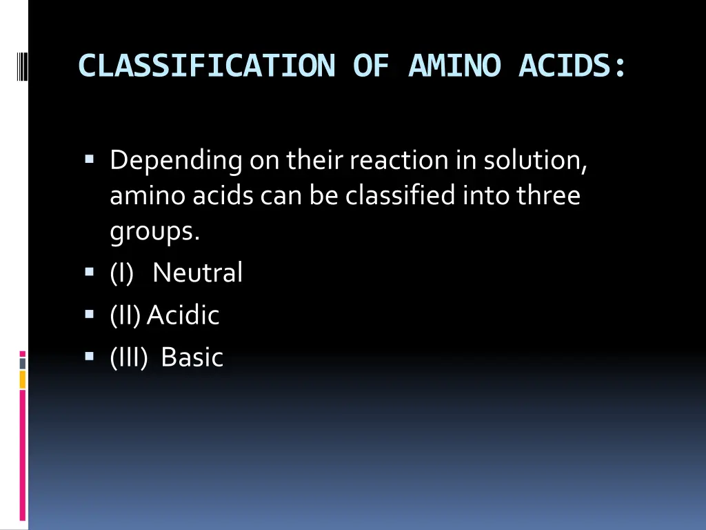 classification of amino acids