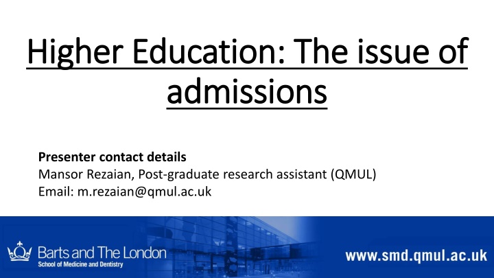 higher education the issue of higher education