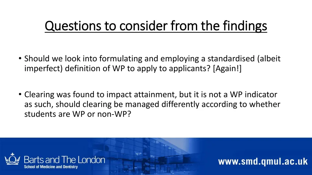 questions to consider from the findings questions 1