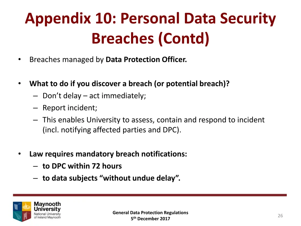 appendix 10 personal data security breaches contd