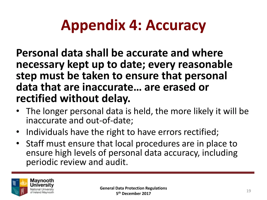 appendix 4 accuracy