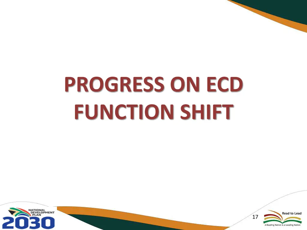 progress on ecd function shift