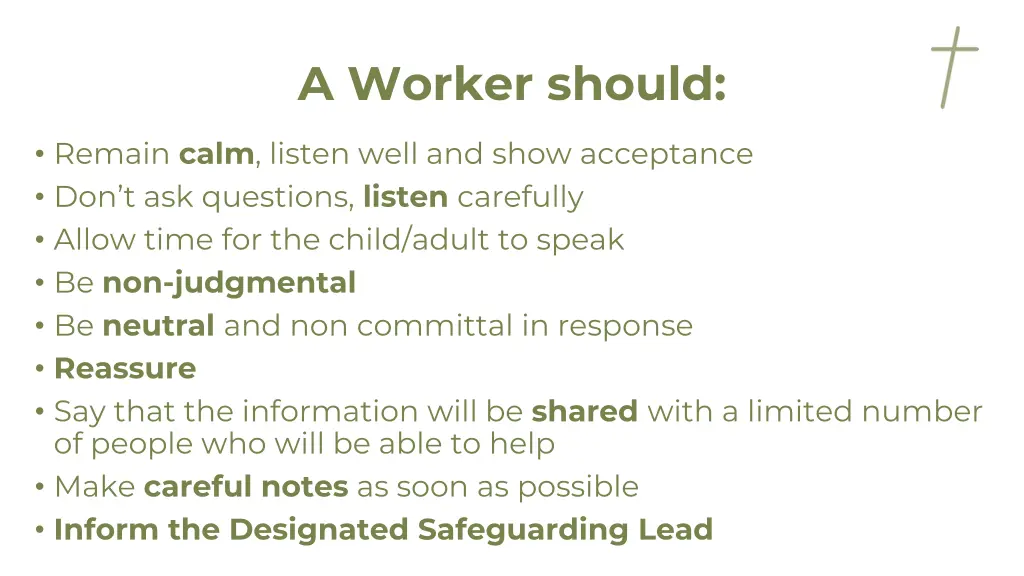 a worker should
