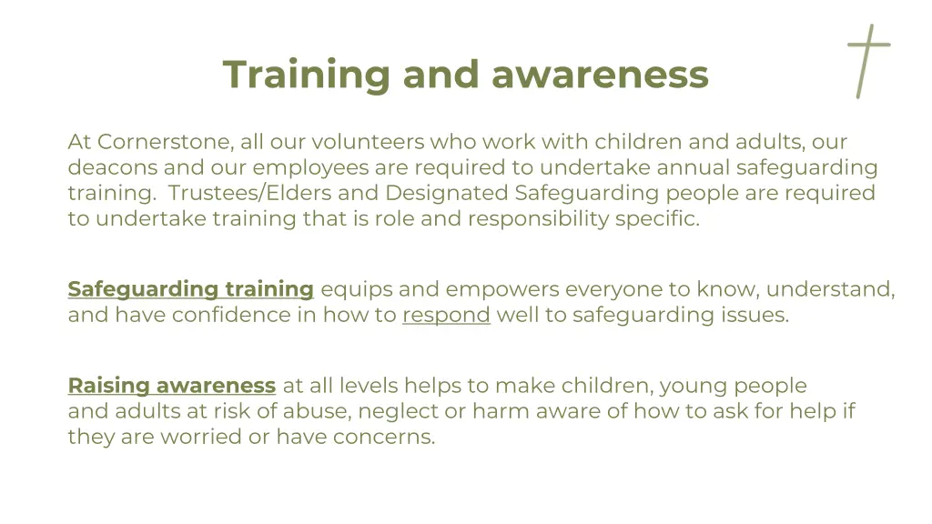 training and awareness