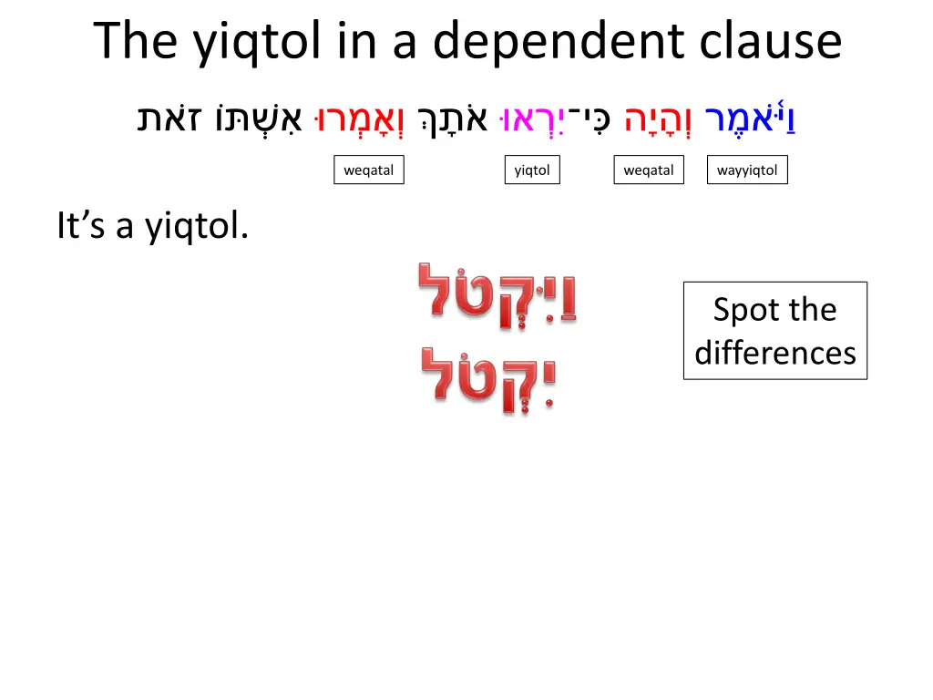 the yiqtol in a dependent clause 2