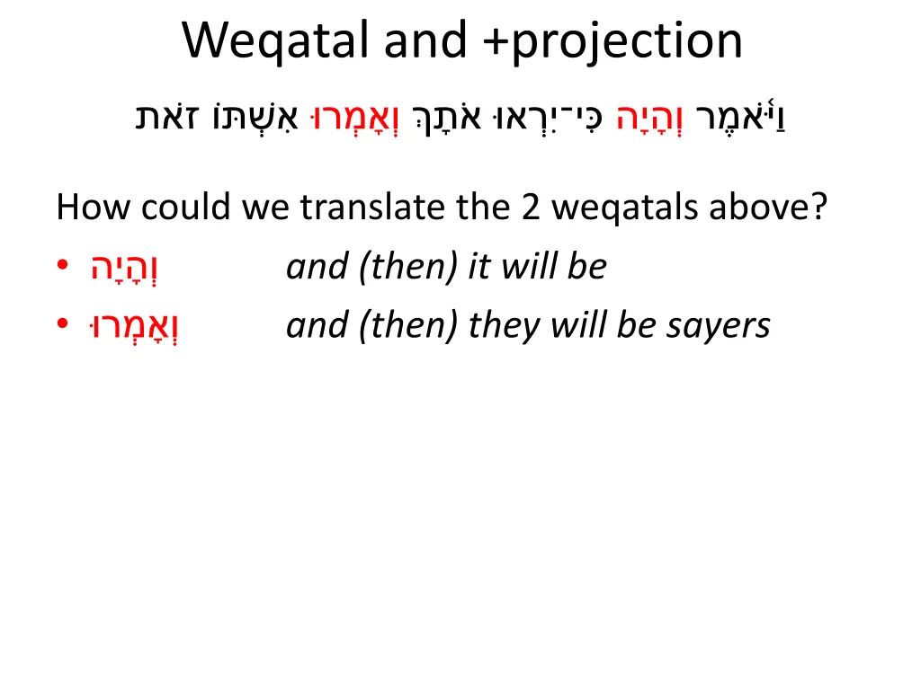 weqatal and projection 11