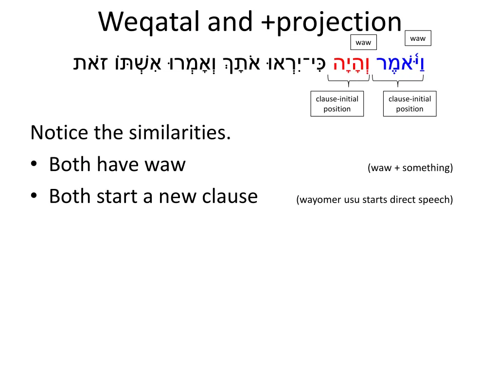 weqatal and projection 4