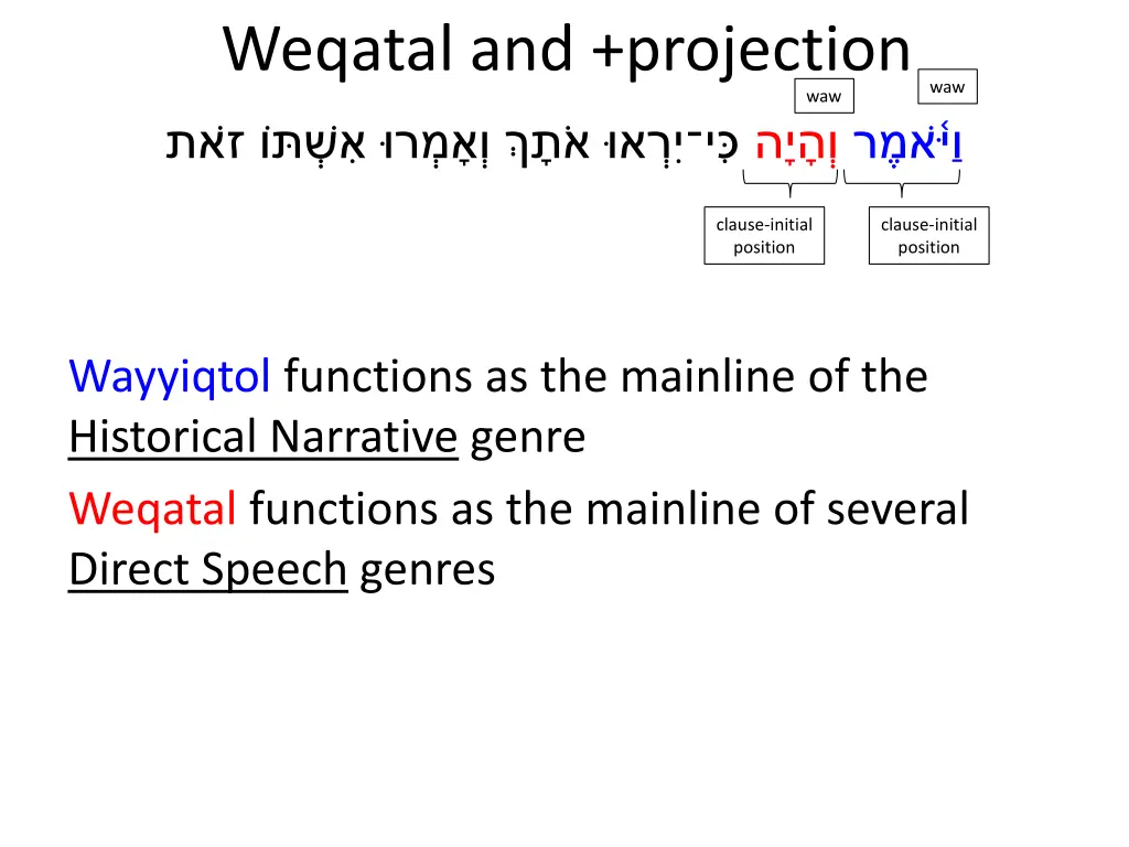weqatal and projection 5