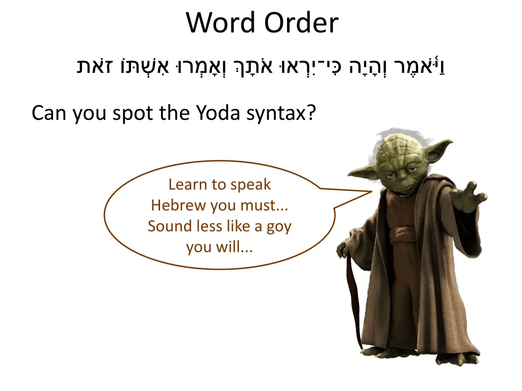 word order