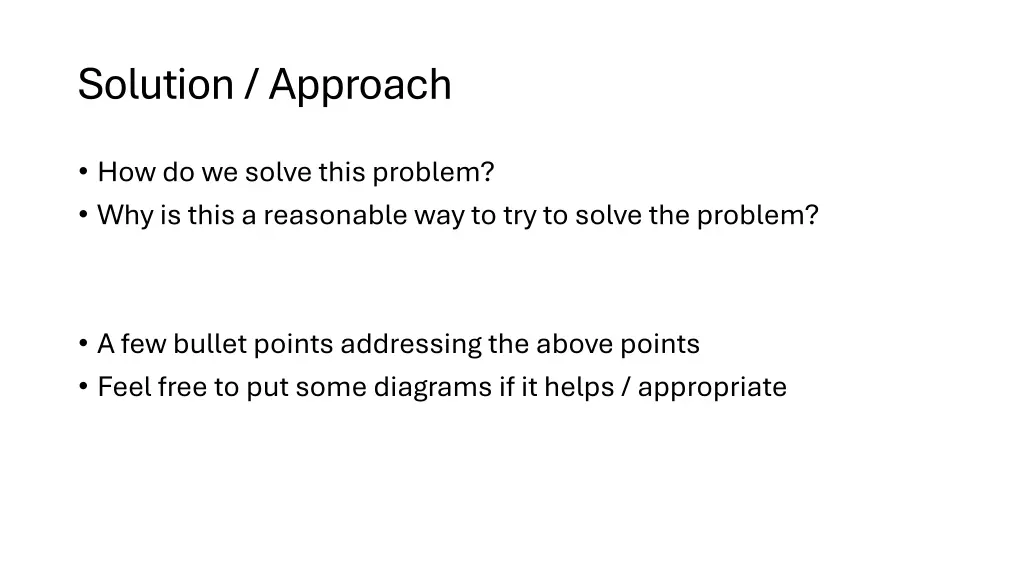 solution approach