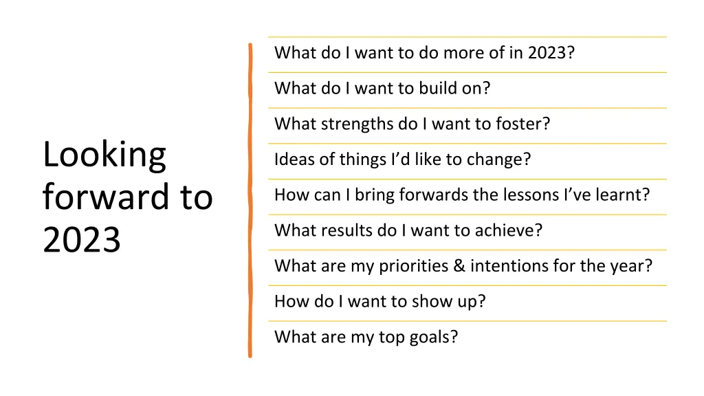 what do i want to do more of in 2023