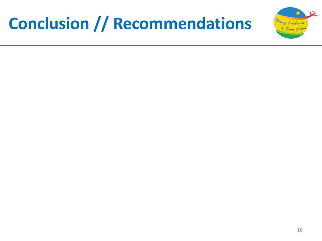 conclusion recommendations