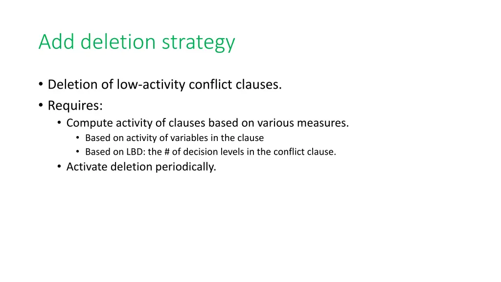 add deletion strategy