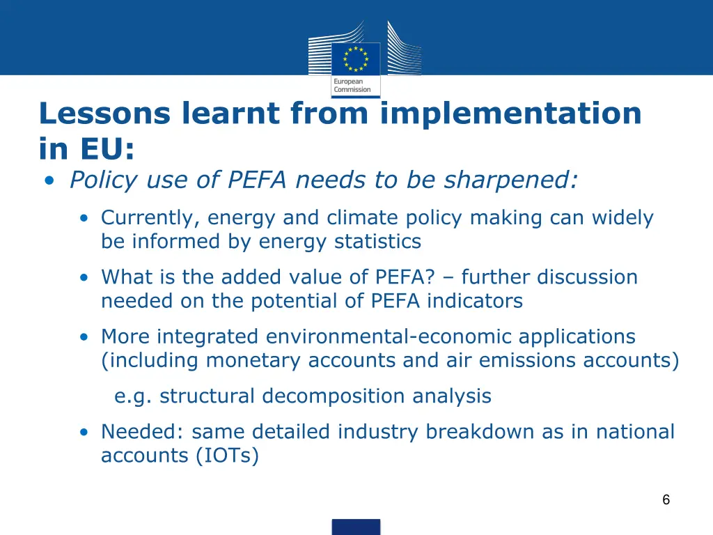lessons learnt from implementation in eu policy