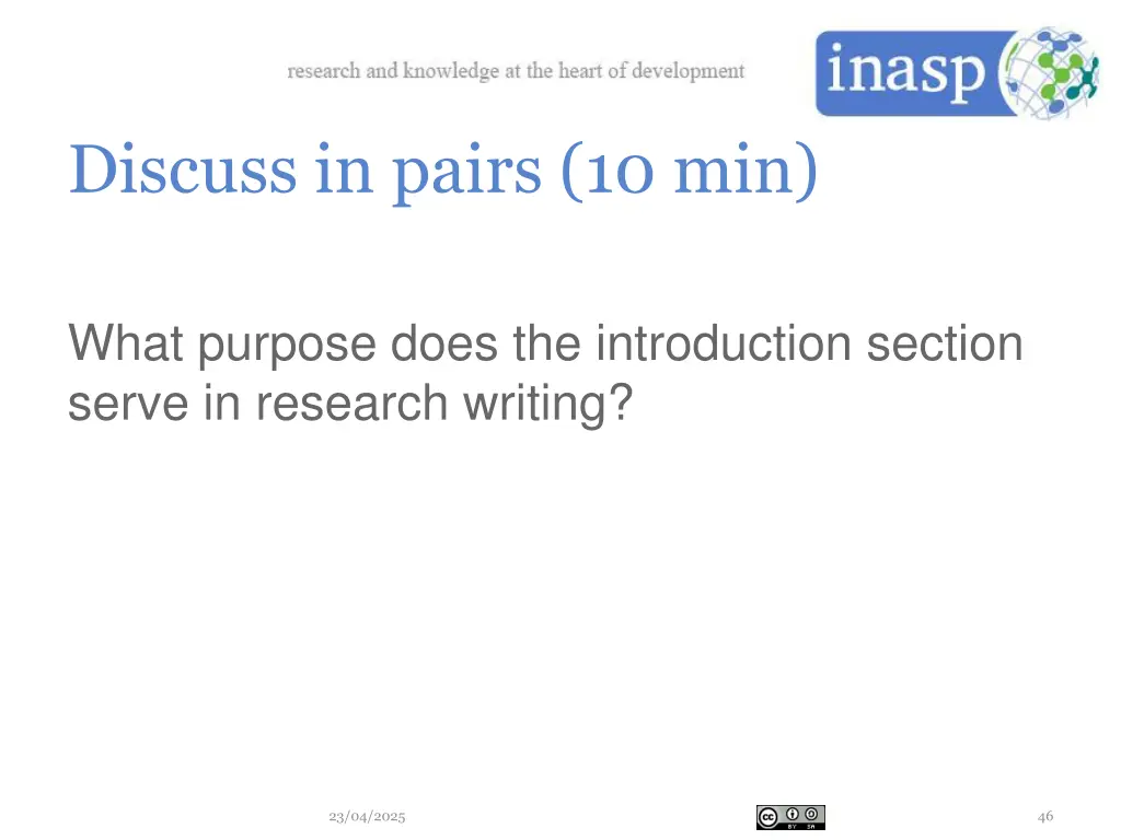discuss in pairs 10 min 2