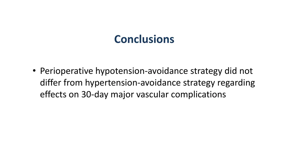 conclusions