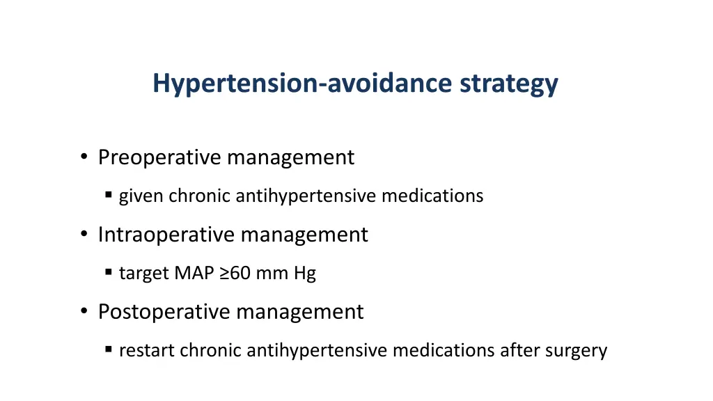 hypertension avoidance strategy