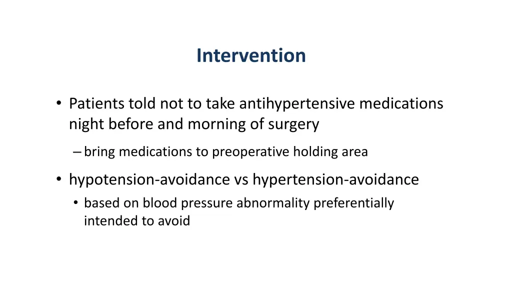intervention