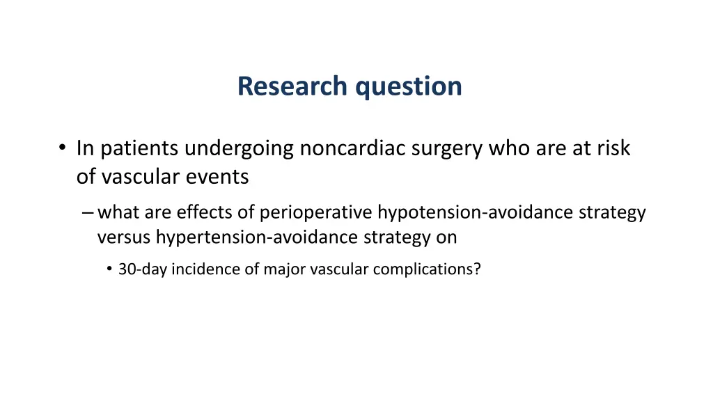 research question