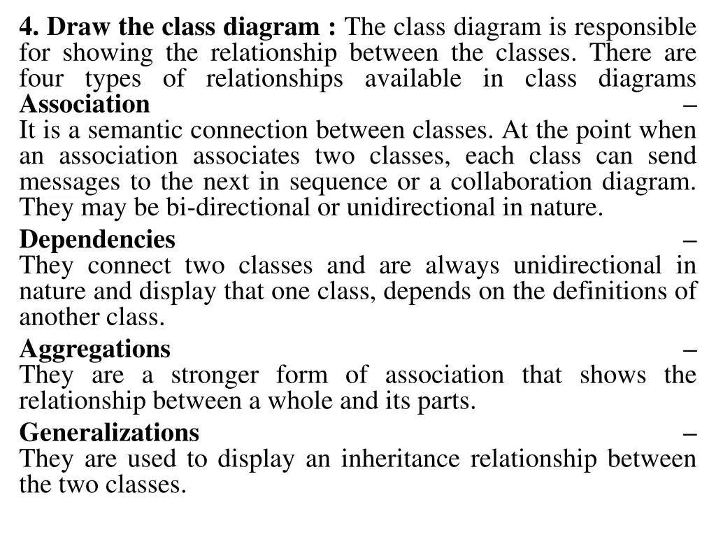 4 draw the class diagram the class diagram