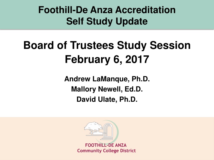 foothill de anza accreditation self study update
