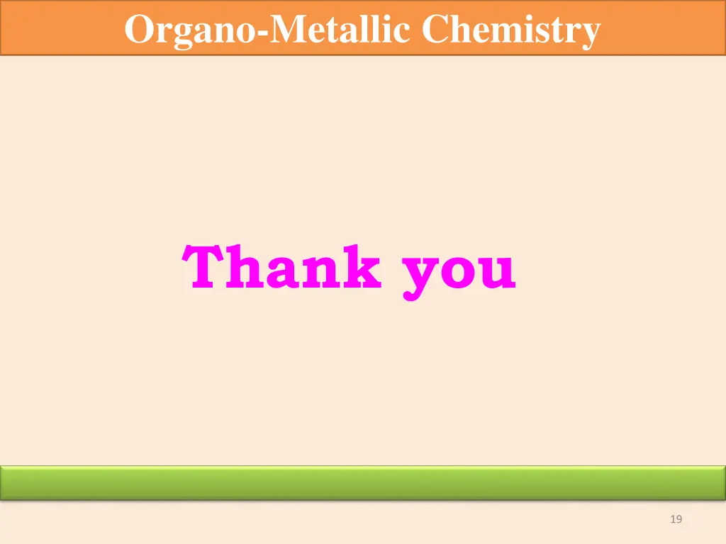 organo metallic chemistry 14