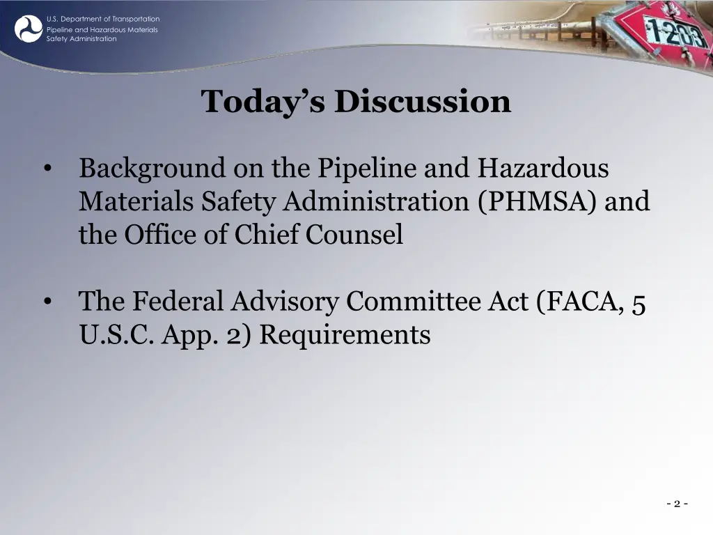 u s department of transportation pipeline 1