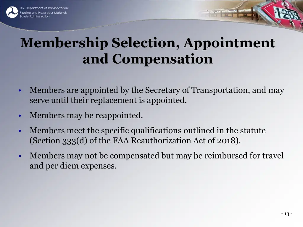 u s department of transportation pipeline 12