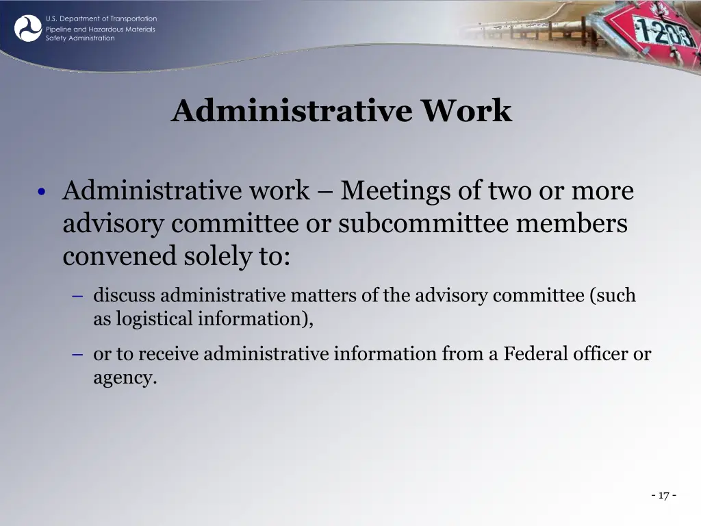 u s department of transportation pipeline 16