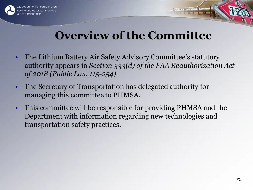 u s department of transportation pipeline 22