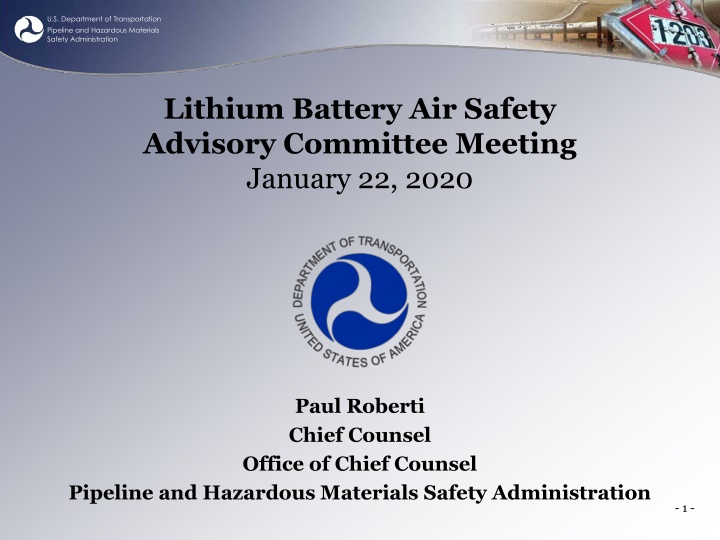 u s department of transportation pipeline