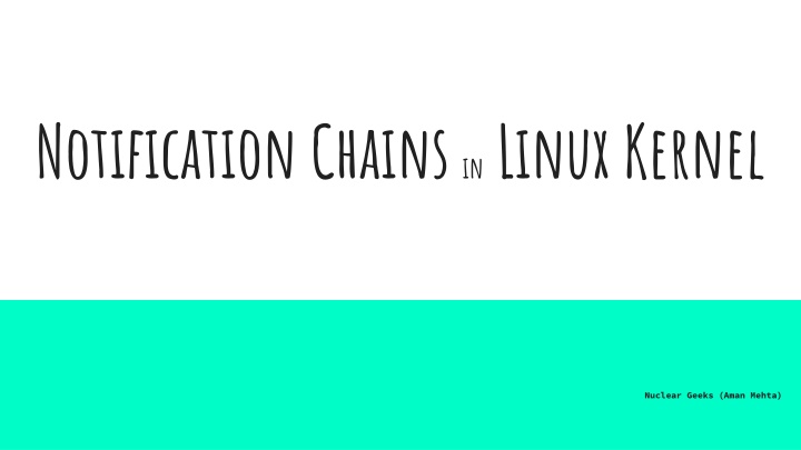 notification chains in linux kernel