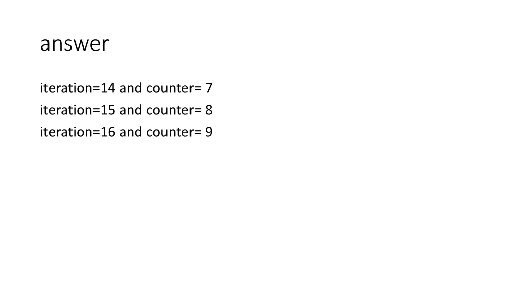 answer
