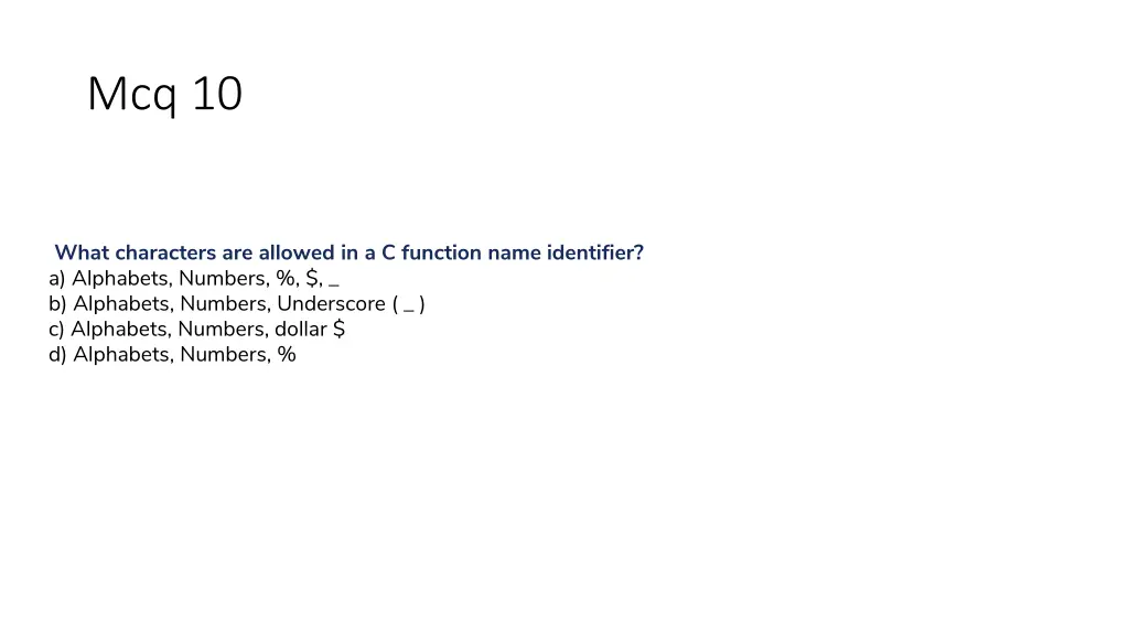 mcq 10