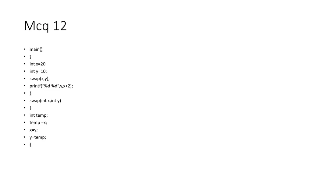 mcq 12