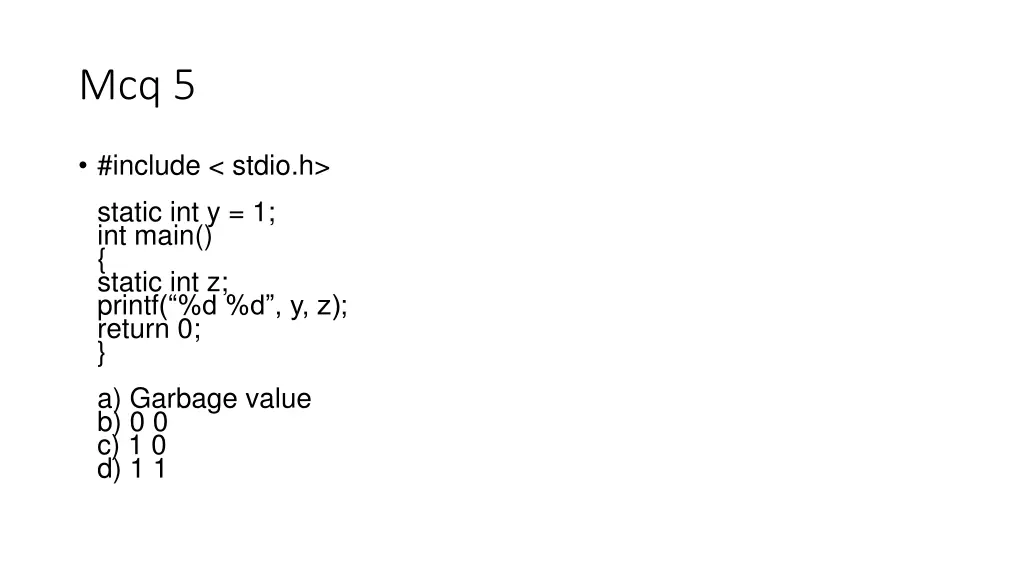 mcq 5