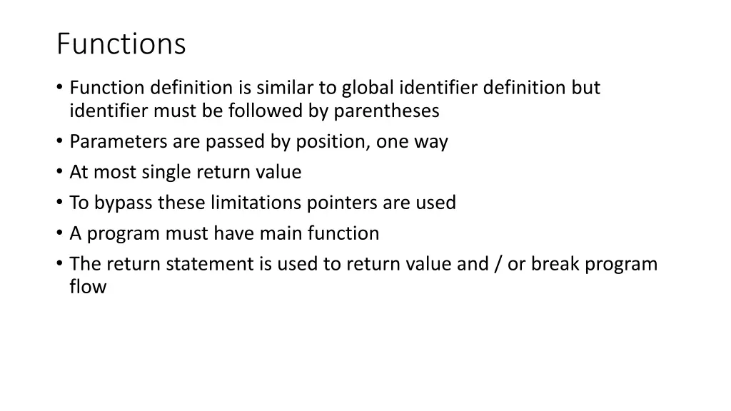functions