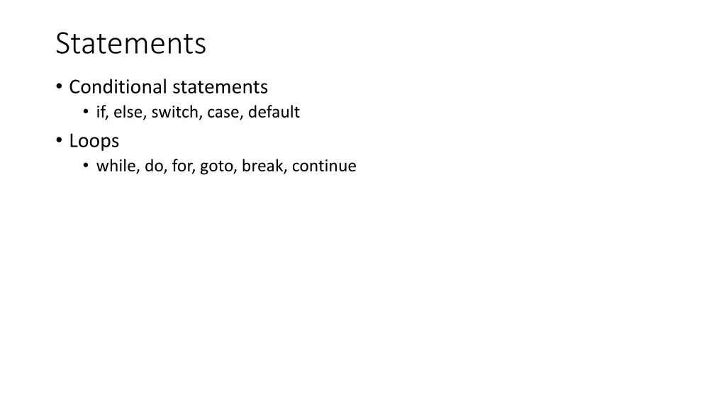 statements