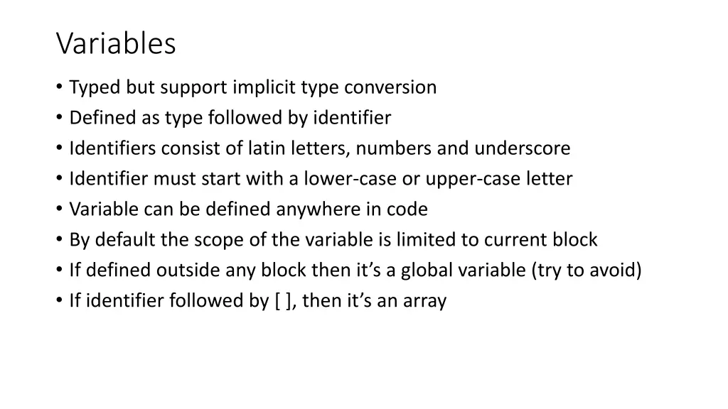 variables