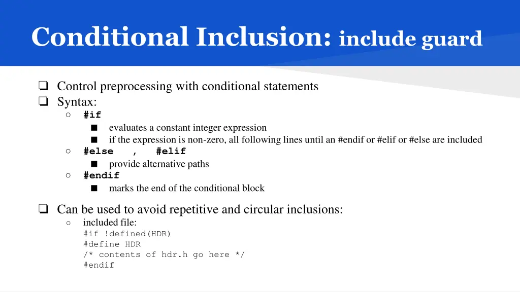 conditional inclusion include guard