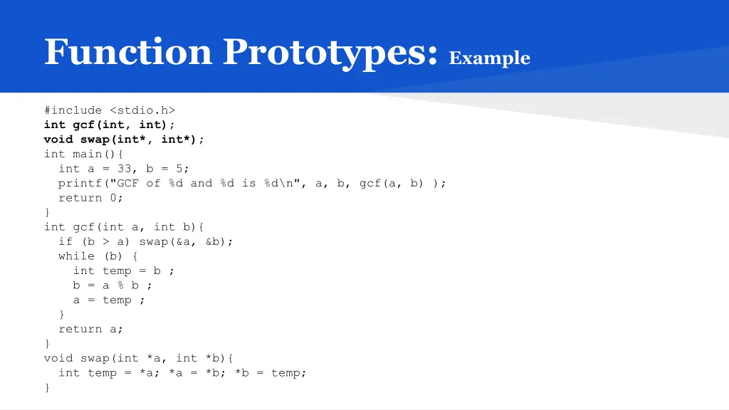 function prototypes example