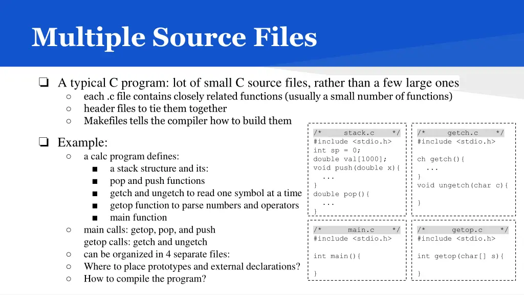 multiple source files