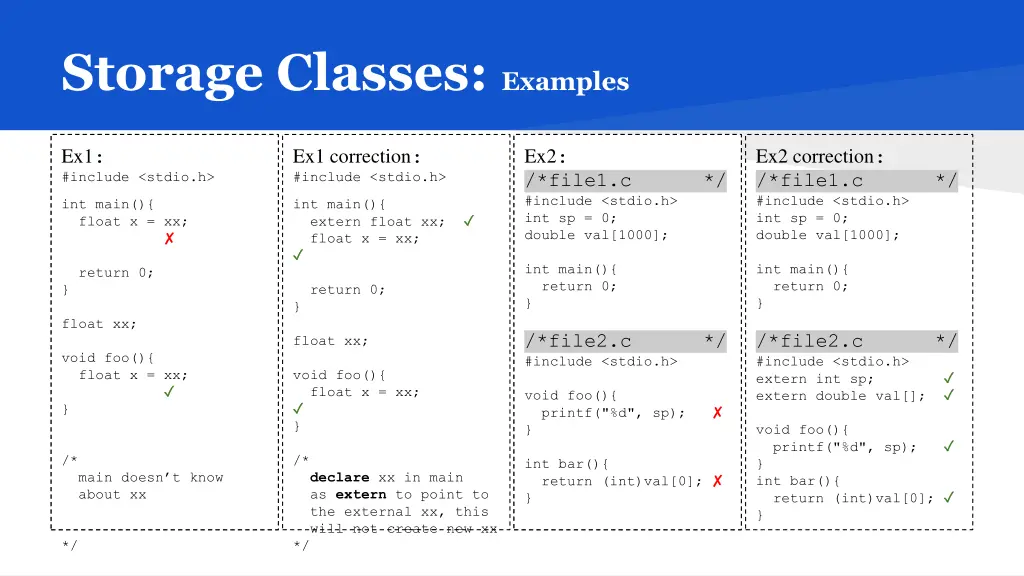 storage classes examples