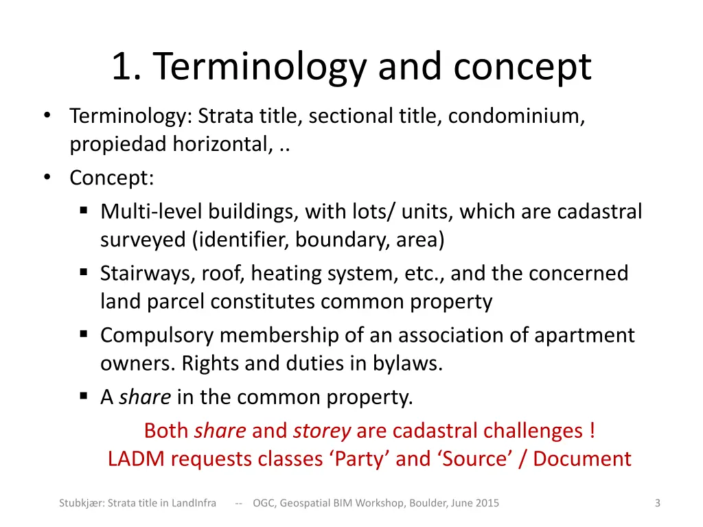 1 terminology and concept terminology strata