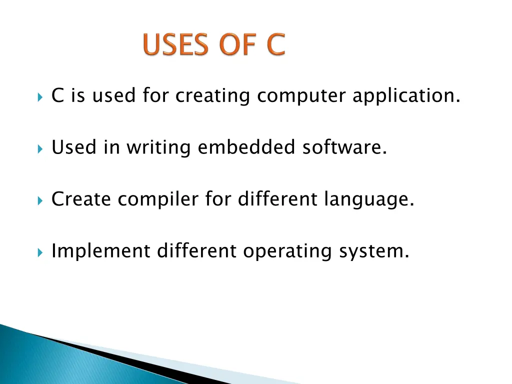 c is used for creating computer application